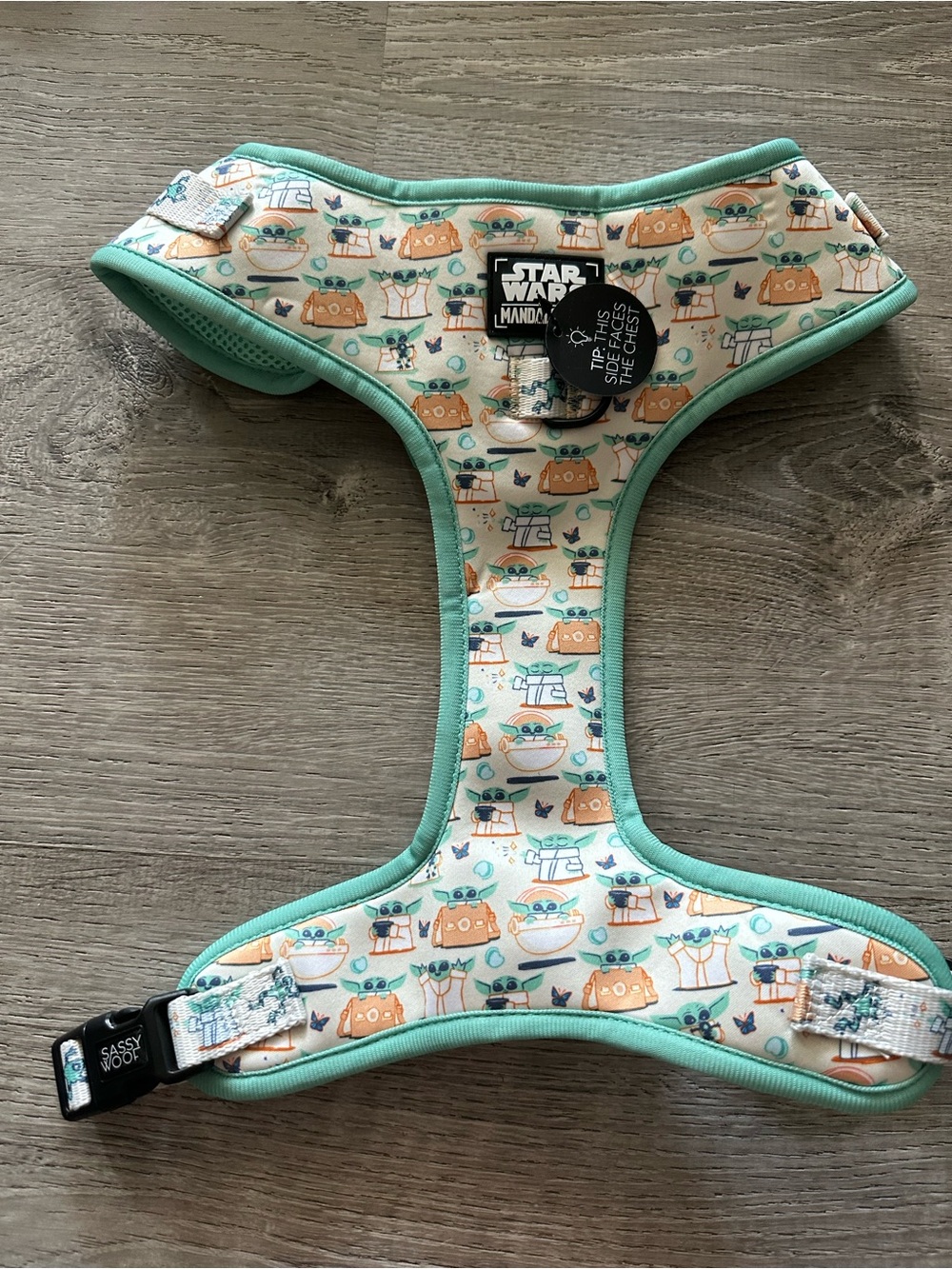 Star Wars Grogu Mint Dog Harness - Sassy Woof size XL